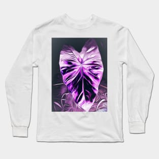 Colocasia in Purple Long Sleeve T-Shirt